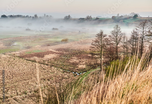 Valley river Wieprz in Lubelskie ship