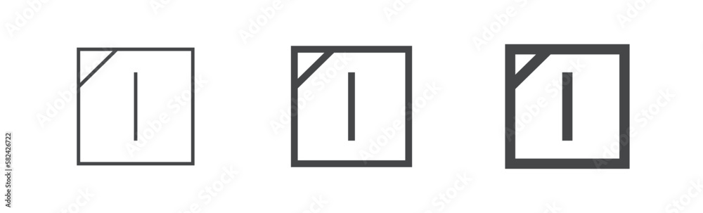 Clothes care icon, LINE DRYING IN THE SHADE. International marking of fabric on the label. Set of washing symbol of different thickness. Clothes care icon, LINE DRYING IN THE SHADE. International marking of fabric on the label. Set of washing symbol of different thickness.