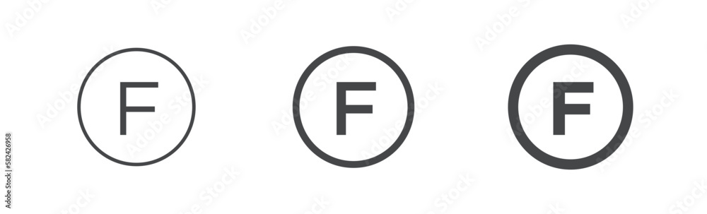 Clothes care icon, PROFESSIONAL DRY-CLEANING IN: HYDROCARBONS (HEAVY BENZINES). International marking of fabric on the label. Set of washing symbol of different thickness. Clothes care icon, PROFESSIONAL DRY-CLEANING IN: HYDROCARBONS (HEAVY BENZINES). International marking of fabric on the label. Set of washing symbol of different thickness.