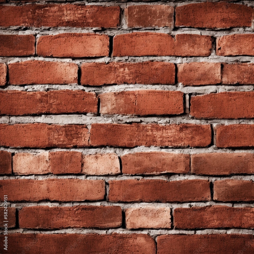 Rustic Brick Wall Texture, Aged Brickwork, Generative AI Rustic Brick Wall Texture, Aged Brickwork, Generative AI