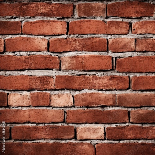 Rustic Brick Wall Texture, Aged Brickwork, Generative AI