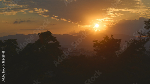 sunset in the mountains