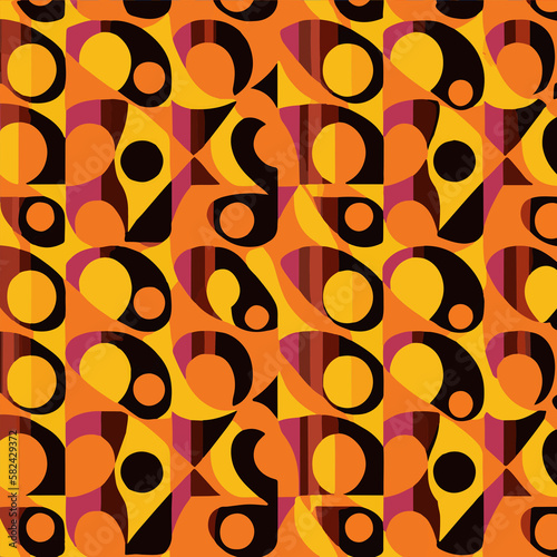 1970s style seamless background (Generative AI)