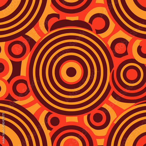1970s style seamless background (Generative AI)