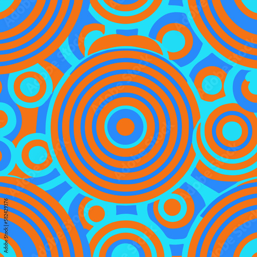 1970s style seamless background (Generative AI)