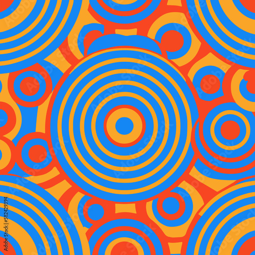 1970s style psychedelic pattern - wallpaper, Generative AI