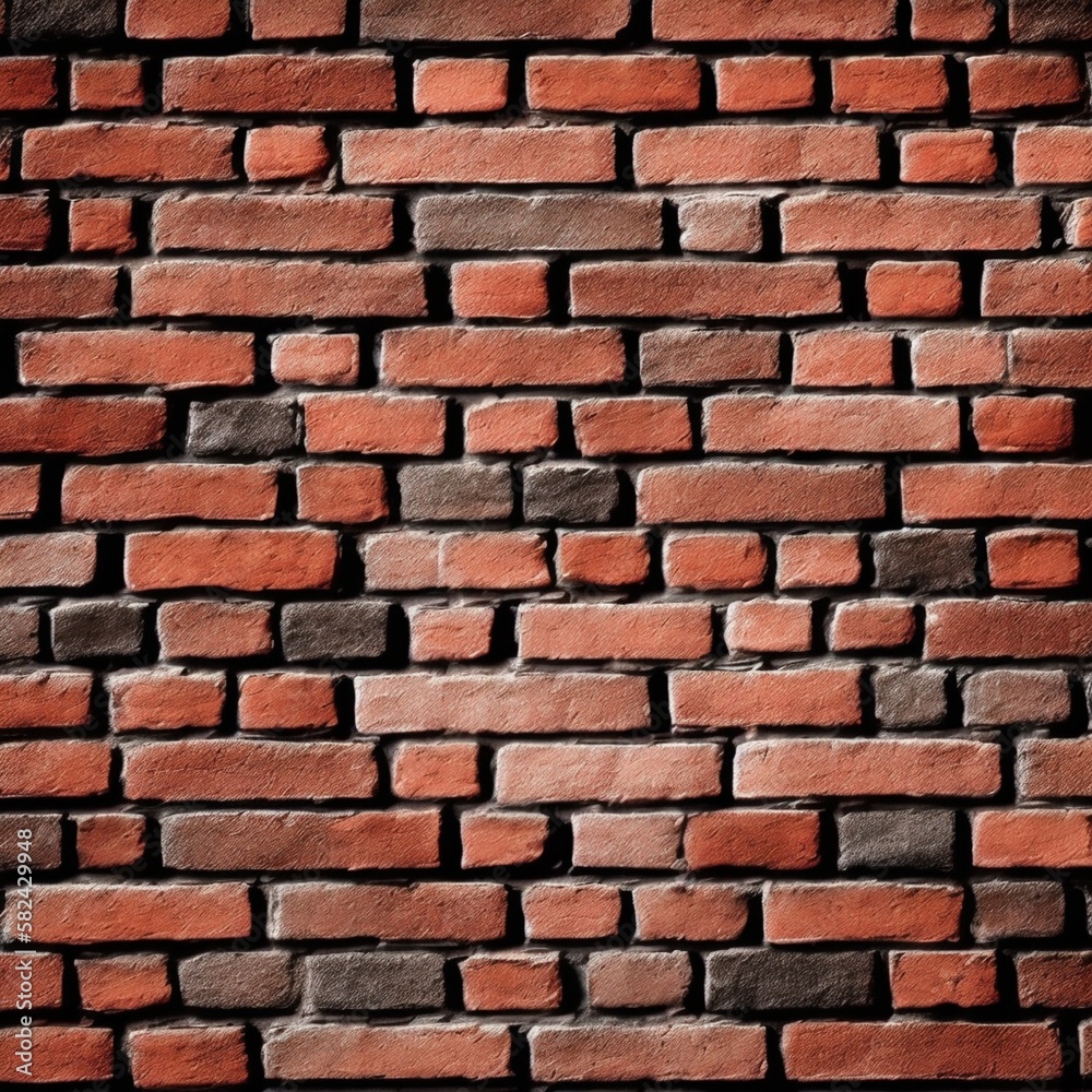 Rustic Brick Wall Texture, Aged Brickwork, Generative AI Rustic Brick Wall Texture, Aged Brickwork, Generative AI