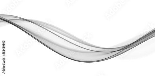 White abstract wave. Magic line design. Flow curve motion element. Neon gradient wavy illiustration.