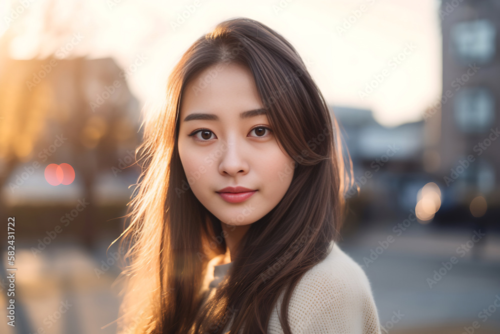 Teenager Asian Girl Face in General Public Place. She is Beautiful Girl was created by using generative AI tools. Teenager Asian Girl Face in General Public Place. She is Beautiful Girl was created by using generative AI tools.