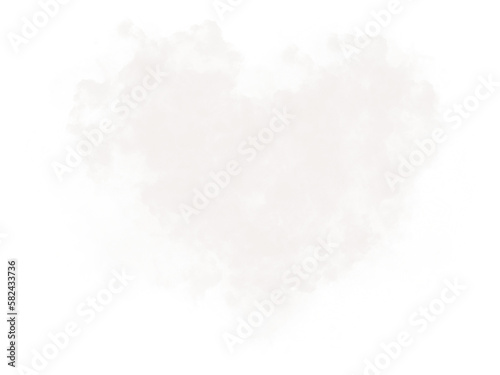 Heart-shaped white clouds on a transparent background, used for various graphic elements.