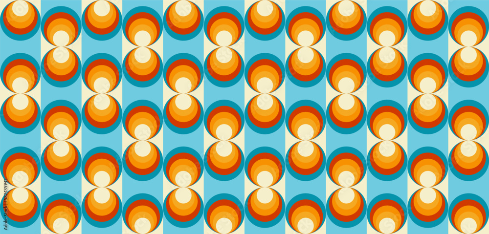 Vektorgrafik Hintergrund im Retro-Stil der 70er Jahre.