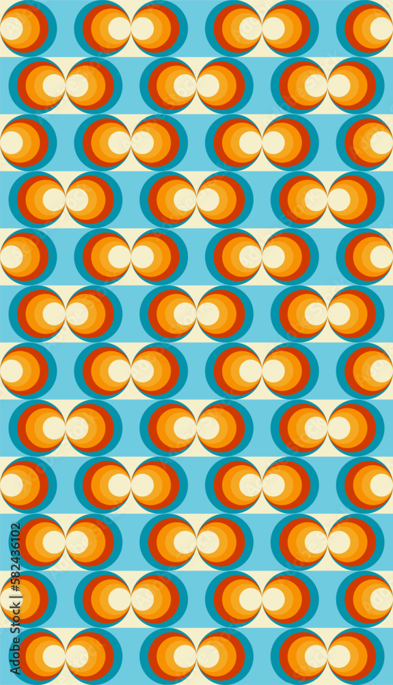 Vektorgrafik Hintergrund im Retro-Stil der 70er Jahre.