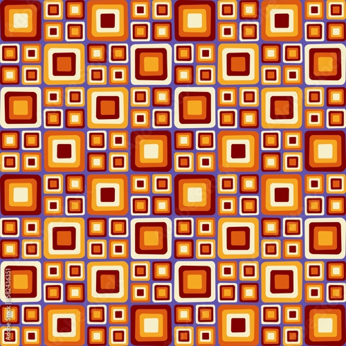 Nahtloses Muster aus Quadraten im Retro-Stil.