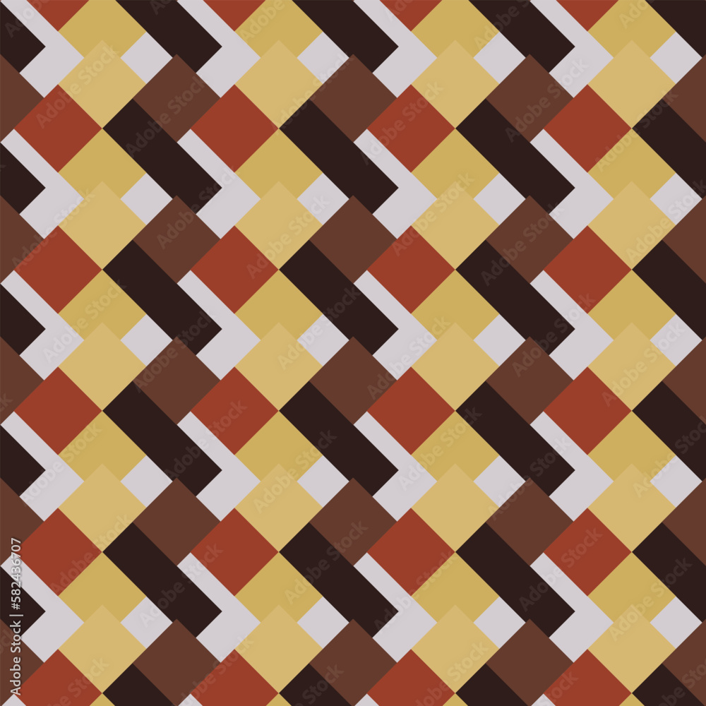 seamless vector pattern of simple diverse geometric shapes in yellow-brown tones for prints on fabrics, packaging, covers and for interior design seamless vector pattern of simple diverse geometric shapes in yellow-brown tones for prints on fabrics, packaging, covers and for interior design
