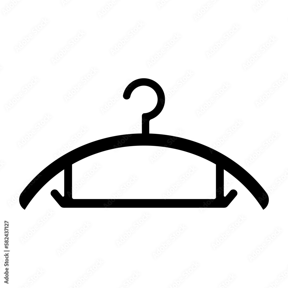Fototapeta premium Clothes hanger. Hanger icon vector isolated on white background