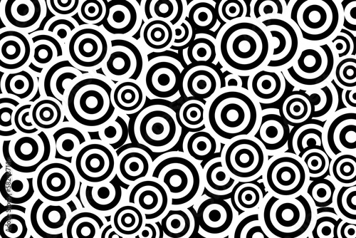 Hintergrund mit Muster aus schwarzen und weißen Kreisen.
