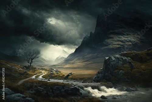 Clouds over the mountains