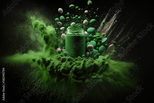 Transformation of Green Powder into Pill: A Visual Journey
