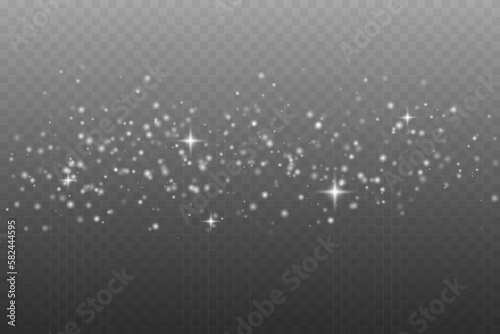White sparks glitter special light effect. Vector illustration EPS10