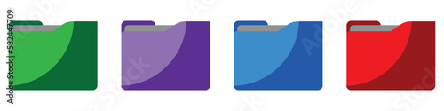 Folders. Folder, isolated in flat design. Vector illustration. Vector Grafits. EPS 10