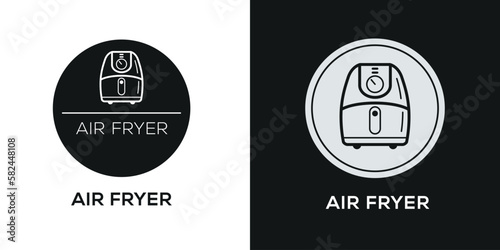 Air Fryer Icon, Vector sign.