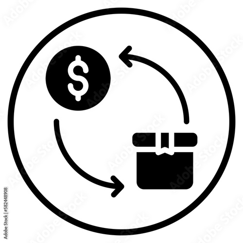 cash on delivery glyph icon