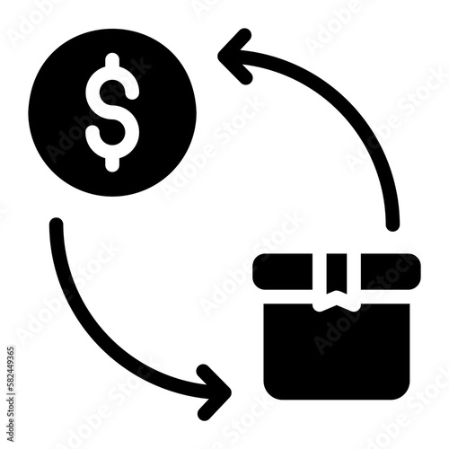 cash on delivery glyph icon