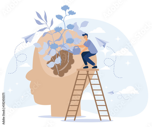 Personal growth concept. self development. flat vector modern illustration 