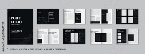 Portfolio magazine template design,  16 pages Fashion magazine and a4 architecture portfolio design