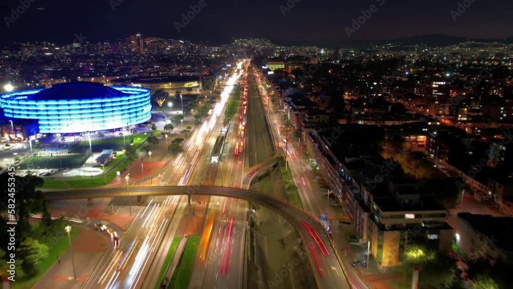 Paisaje urbano de la ciudad de Bogotá, capital de Colombia