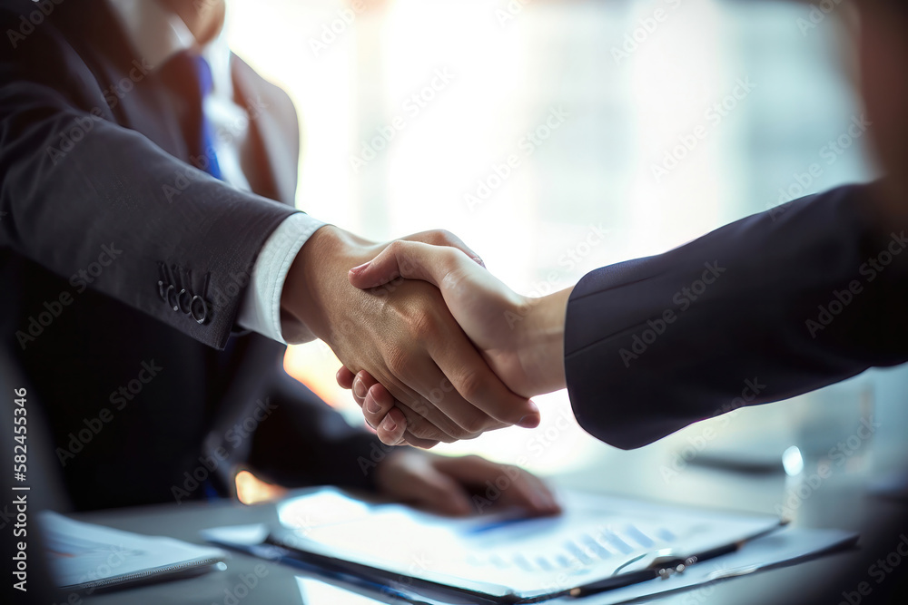 Business handshake. Shaking Hands. Generative Ai Business handshake. Shaking Hands. Generative Ai
