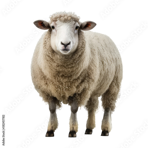 Fotografiet sheep isolated on white