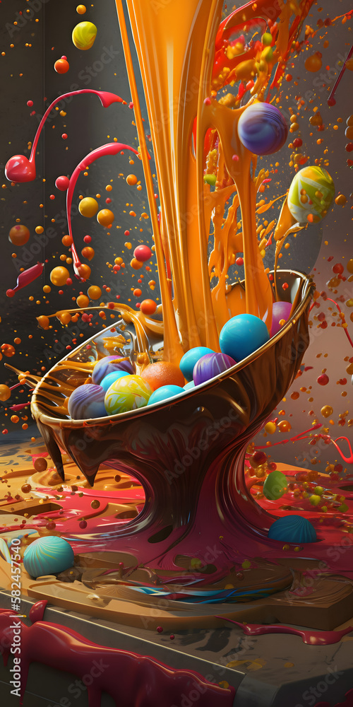 chocolate conceptual digital painting, generative ai