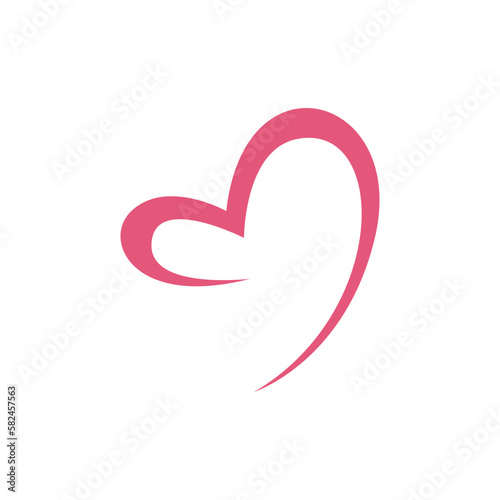 Letter M Heart Shape Icon