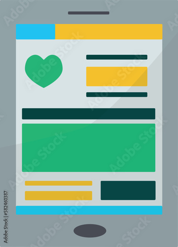 phone or social network vector illustration.