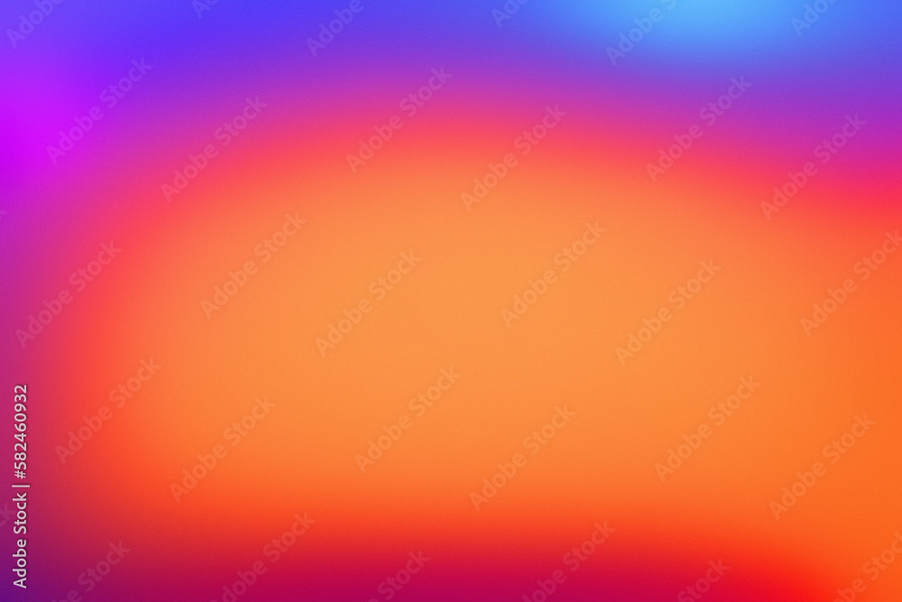 Gradient background with subtle noise texture in orange, purple and blue, made with generative ai
