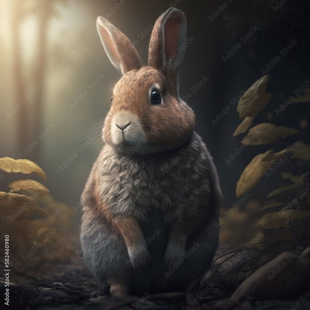 Easter Bunny Portrait generative ai