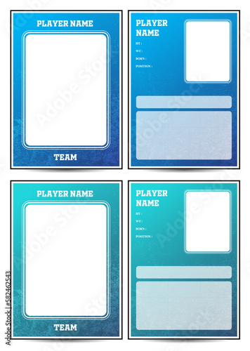 player cards frame font and back template set 