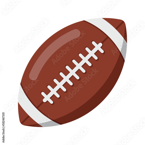 American football ball flat icon. Vector illustration.