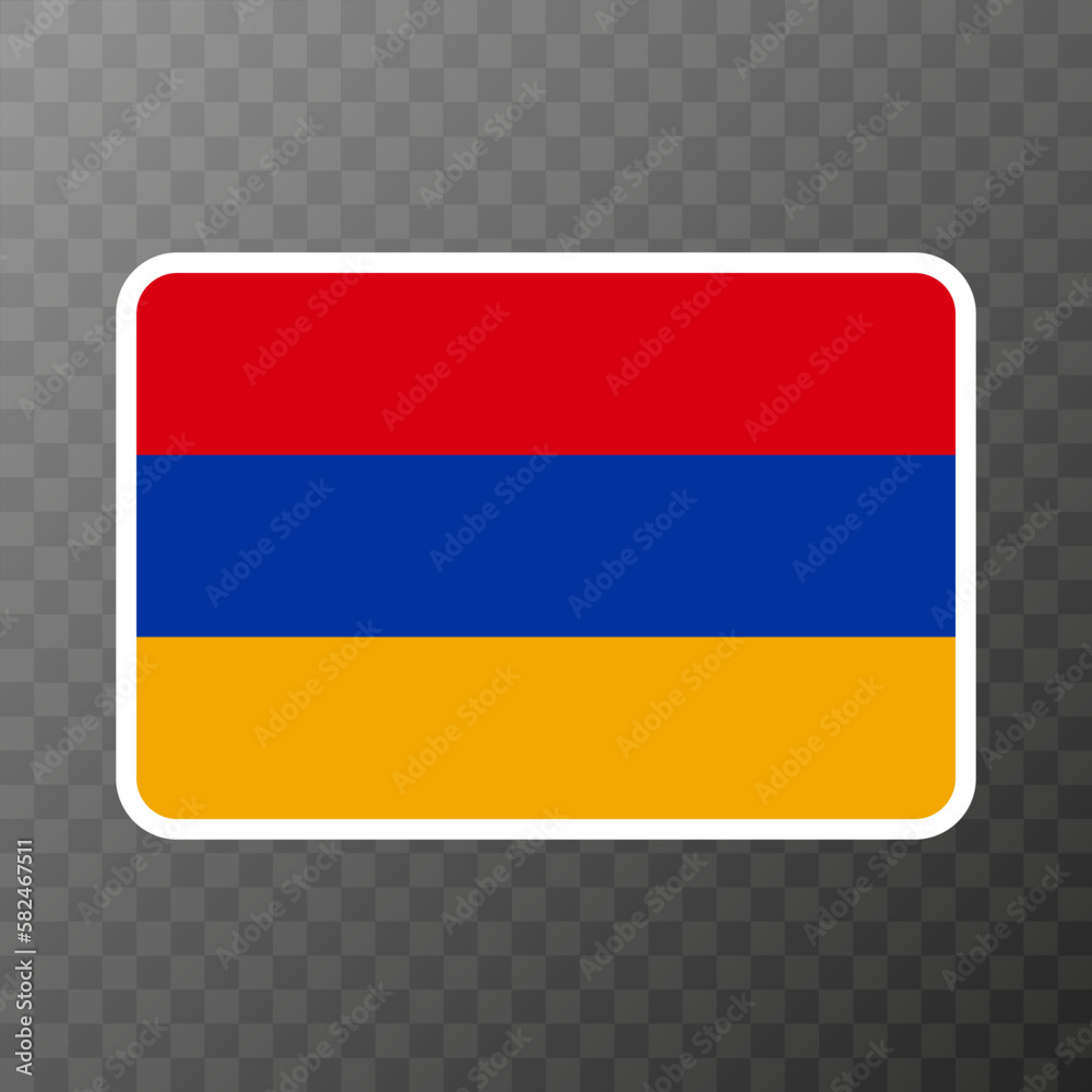 Fototapeta premium Armenia flag, official colors and proportion. Vector illustration.