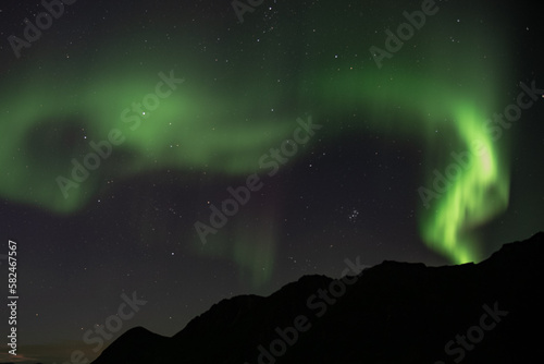 Aurora boreale alle isole Lofoten in Norvegia