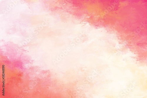 油絵の抽象背景テンプレート）中央にテキストスペースがあるピンクの斜めフレーム © Queso