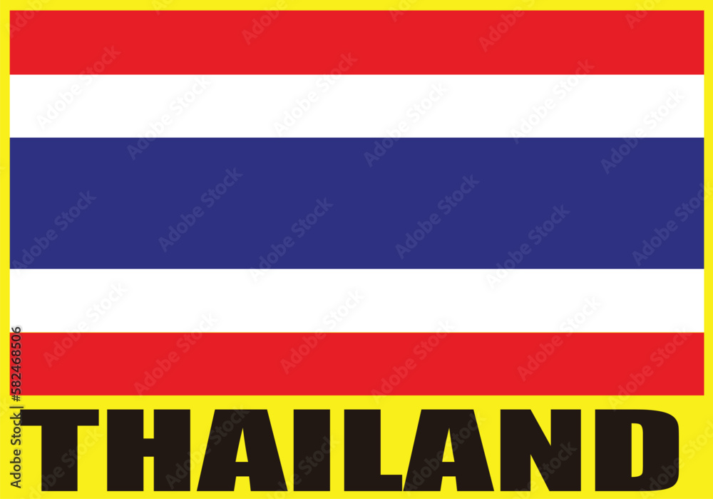 Obraz premium Thailand flag Isolated on yellow background 