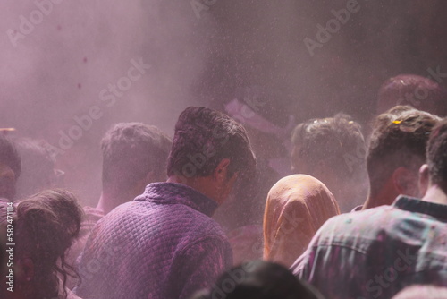 image of holi day festival of colors