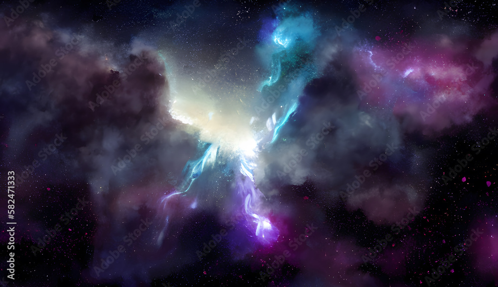 Space background.Galaxy and nebulae