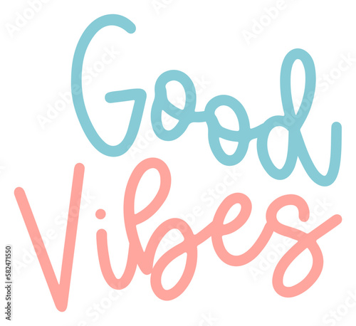 Positive Word Sticker Illustration
