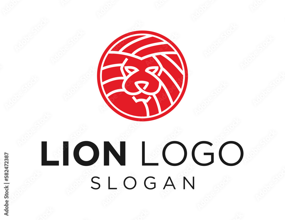 Logo design about Lion on a white background. made using the CorelDraw application.