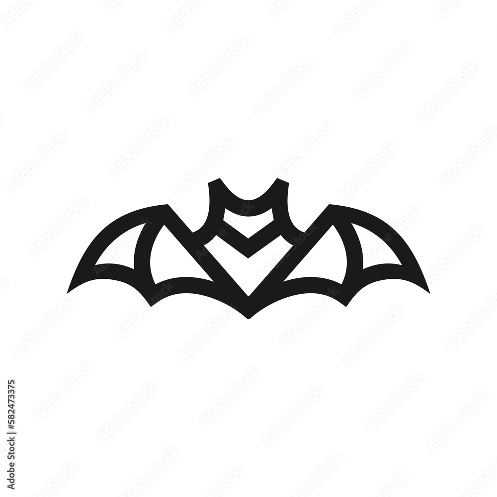 Bat line icon logo vector design, modern animal logo pictogram design Bat line icon logo vector design, modern animal logo pictogram design