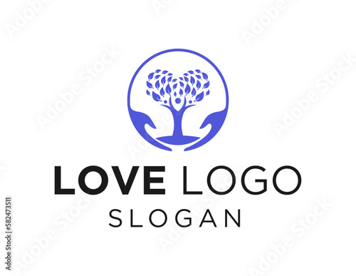 Logo design about Love on a white background. made using the CorelDraw application.