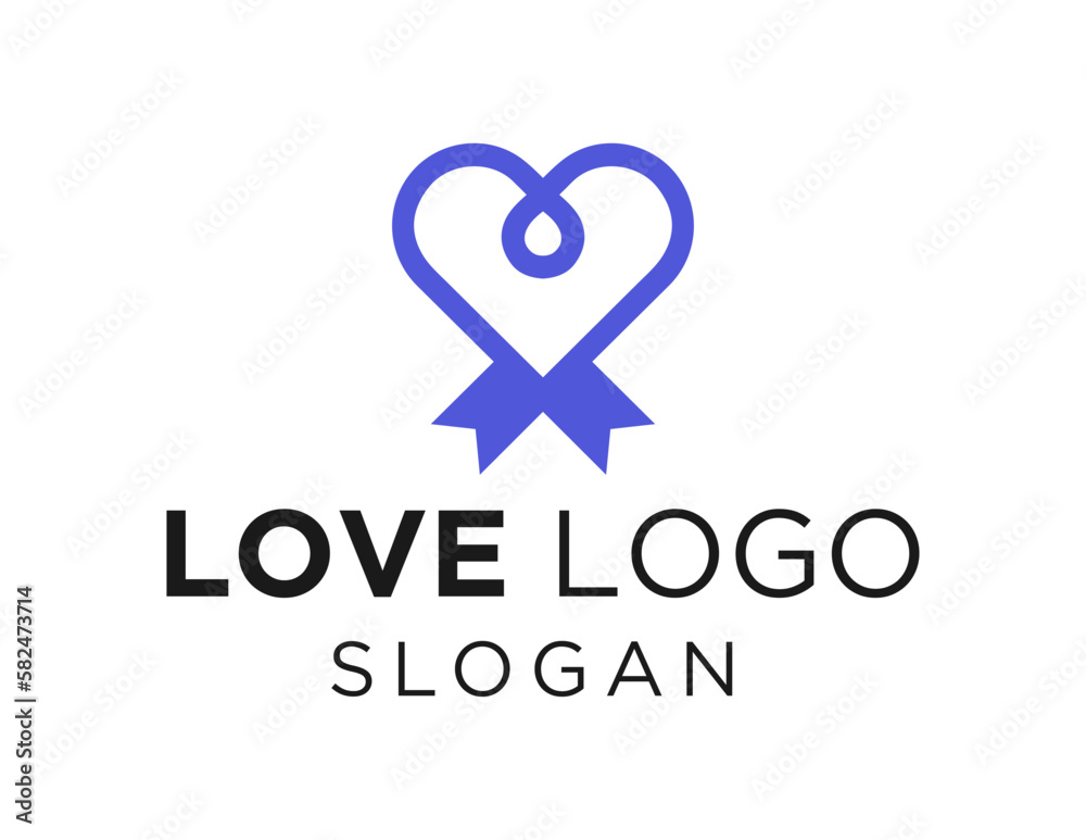 Logo design about Love on a white background. made using the CorelDraw application.